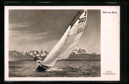 AK Sportsegelboot Auf Dem Starnbergersee Hart Am Wind  - Sailing