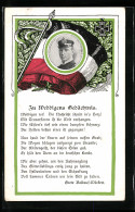 AK Gedicht Zu Weddigens Gedächtnis, Portrait Des Kapitänleutnanten Des U-Bootes U9 Otto Weddigen  - Oorlog