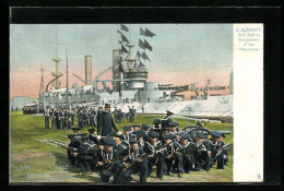 AK US Navy, Riot Drill By Bluejackets Of The Kearsarge  - Krieg