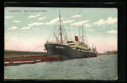 AK Hamburg, Dampfer Cap Ortegal Im Hafen  - Steamers