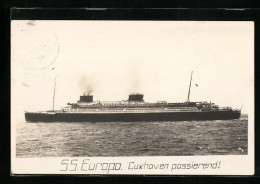 AK Dampfer SS Europa Passiert Cuxhaven  - Dampfer