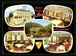 AK Riedenburg /Altmühltal, Hotel-Pension St. Anna, Speisesaal, Nebenzimmer  - Autres & Non Classés