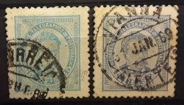 PORTUGAL 1882  D LUIZ I,  Yvert  60 A A , ERREUR DE COULEUR 25 R Bleu Ciel Au Lieu De Violet Bleu, Dentele 11 1/2 , TB - Used Stamps