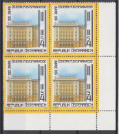 1983 , Mi 1728 ** (2) - 4er Block Postfrisch -  100 Jahre Österreichische Postsparkasse - Nuovi