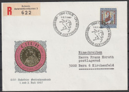 Schweiz: 1967, R- Fernbrief In EF, Mi. Nr. 857, „Pro Patria“: 50+10 C. Der Thronende Joseph. CHUR Nach Bern- Kirchenfeld - Poststempel