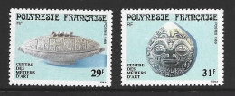 French Polynesia 1989 Arts Centre Set Of 2 MNH - Unused Stamps