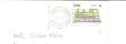 TRAINS/ESPAGNE/1 T De 1993 Sur Enveloppe (locomotive) - Eisenbahnen