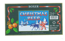 N.V. COPIMEX - HALLE - BOXER CHRISTMAS BEER - 75 CL- BIERETIKET (BE 683) - Bière