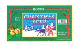 N.V. COPIMEX - HALLE - BOXER CHRISTMAS BEER - 75 CL- BIERETIKET (BE 684) - Bière