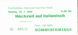 H2799 - Freilichtbühne Küchwald Karl Marx Stadt Eintrittskarte Sommerfilmtage Kino DDR - Toegangskaarten