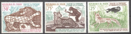 Niger 1992, Animals, Monkey, Wild Cats, 3val - Raubkatzen