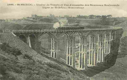 22 - Saint Brieuc - Viaduc De Toupin Et Vue D'ensemble Des Nouveaux Boulevards - Animée - Train - CPA - Voir Scans Recto - Saint-Brieuc