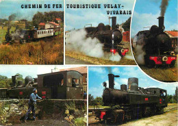 Trains - Trains - Chemin De Fer Du Vivarais - Ligne Tournon-Lamastre - Multivues - CPM - Flamme Postale De Lamastre 07 - - Trains
