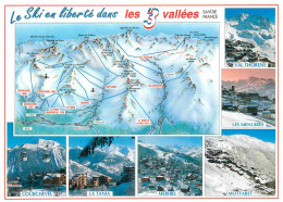 73 - Savoie - Les 3 Vallées - Multivues - Carte Géographique - CPM - Voir Scans Recto-Verso - Autres & Non Classés