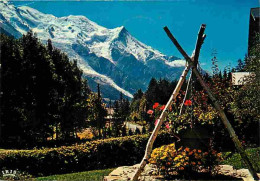 74 - Chamonix - Mont-Blanc - L'Aiguille Du Gouter - Le Mont-Blanc - L'Aiguille Du Midi - Le Glacier Des Bossons - Flamme - Chamonix-Mont-Blanc