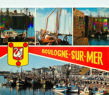 62 - Boulogne Sur Mer - Multivues - Bateaux - Blasons - CPM - Voir Scans Recto-Verso - Boulogne Sur Mer