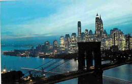 Etats Unis - New York - Nightfall In Lower Manhattan With Brocklyn Bridge - CPM - Voir Scans Recto-Verso - Manhattan