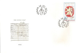 FDC 610 Czech Republic  Czech National Anthem 2009 Heraldic Lion - Musique