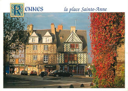 35 - Rennes - Les Maisons à Colombages De La Place Sainte-Anne - CPM - Etat Froissures Visibles - Voir Scans Recto-Verso - Rennes