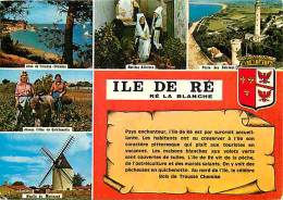 17 - Ile De Ré - Multivues - Anes En Culottes - Folklore - Blasons - CPM - Voir Scans Recto-Verso - Ile De Ré