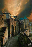 11 - Carcassonne - La Cité Médiévale - Coucher De Soleil Sur Les Remparts - CPM - Voir Scans Recto-Verso - Carcassonne