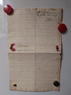 N°2067 ANCIENNE LETTRE DE LECOMTE GOUVERNEUR DE SEDAN AU DUC DE BOUILLON AVEC CACHET DE CIRE ET RUBAN DATE 1624 - Documents Historiques