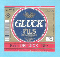 BIERETIKET -  GLUCK  PILS  - 25 CL.  (BE 687) - Beer