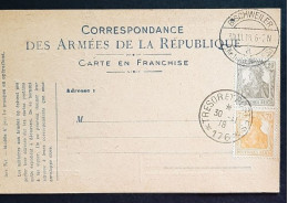 Carte En Franchise   Alsace  Trésor Et Postes  176   Le 30/11/1918  Cachet Allemand  BISCHWEILER  Le 30/11/1918 - 1. Weltkrieg 1914-1918