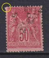 France: Y&T N° 98 (1 Dent Bizarre) Type II Oblitéré. TB !  - 1876-1898 Sage (Type II)