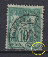 France: Y&T N° 76 Type II (1 Dent Courte) Oblitéré. TB !  - 1876-1898 Sage (Type II)