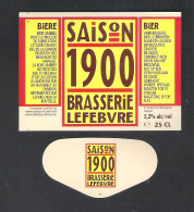 BRASSERIE LEFEBVRE - SAISON 1900 - 25 CL   - 1 BIERETIKET  (BE 697) - Bier