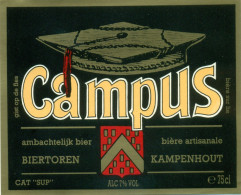 Oud Etiket Bier Campus 75cl - Brouwerij / Brasserie Biertoren Te Kampenhout - Beer