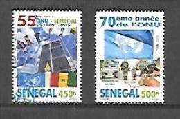 TIMBRE OBLITERE DU SENEGAL DE 2015 N° MICHEL 2227/28 - Senegal (1960-...)