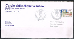 PHIL-L72 - FRANCE Cachet Comm. Illustré Sur Lettre Philatélie Vesoul 1993 - Gedenkstempels