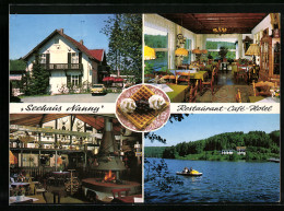 AK Marienheide A. D. Lingese-Talsperre, Hotel U. Restaurant-Café Seehaus Nanny, Motorboot Auf Dem See  - Altri & Non Classificati