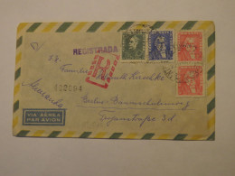 BRAZIL AIRMAIL REGISTERED COVER TO GERMANY - Andere & Zonder Classificatie