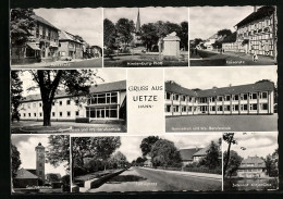 AK Uetze, Hindenburg-Platz, Spritzenhaus Und Internat Kötjemühle  - Andere & Zonder Classificatie