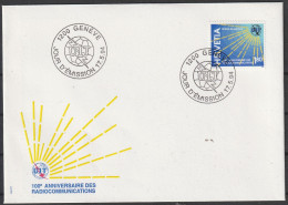 Schweiz: Int. Organisation (UIT) 1994, FDC Blankobrief In EF Mi. Nr. 15, 1,80 Fr. 100 Jahre Radio (1995). ESoStpl.  GENF - Lettres & Documents