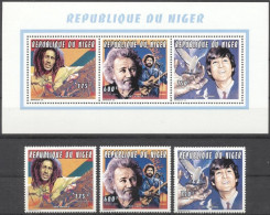 Niger 1996, Musician, Bob Marley, Lennon, 3val +BF - Niger (1960-...)