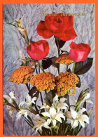 CP Heureux Anniversaire Fleurs Fleur Série 37716 1 Carte Vierge TBE - Fleurs