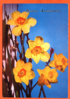 CP Heureux Anniversaire Fleurs Fleur Série 290 4 Carte Vierge TBE - Fleurs