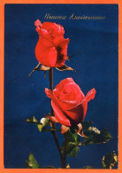 CP Heureux Anniversaire Fleurs Fleur Série 290 2  Roses Carte Vierge TBE - Fleurs