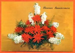 CP Heureux Anniversaire Fleurs Fleur Série 199 7  Bouquet Carte Vierge TBE - Fleurs