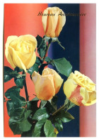 CP Heureux Anniversaire Fleurs Fleur Série 197 11  Roses Carte Vierge TBE - Fleurs