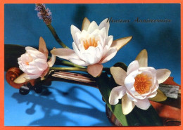 CP Heureux Anniversaire Fleurs Fleur Série 140 5 Carte Vierge TBE - Flowers