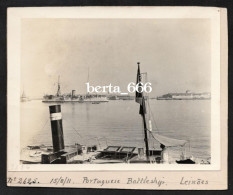 Fotografia Antiga * Porto De Leixões * 1911 * Portuguese Battleship Real Photo - Boats