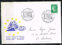 PHIL-L74 - FRANCE Cachet Comm. Illustré Sur Lettre Du Musée Postal De Riquewihr Philatélie 1972 - Cachets Commémoratifs