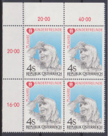 1983 , Mi 1732 ** (1) - 4er Block Postfrisch -  75 Jahre Kinderfreunde - Unused Stamps