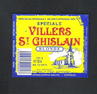 SPECIALE VILLERS ST. GHISLAIN BLONDE - 25 CL - 7,2 % ALC.    - 2 BIERETIKETTEN  (BE 715) - Cerveza