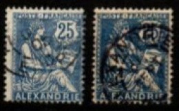 ALEXANDRIE    -   1902  .  Y&T N° 27 / 27a  Oblitérés - Used Stamps